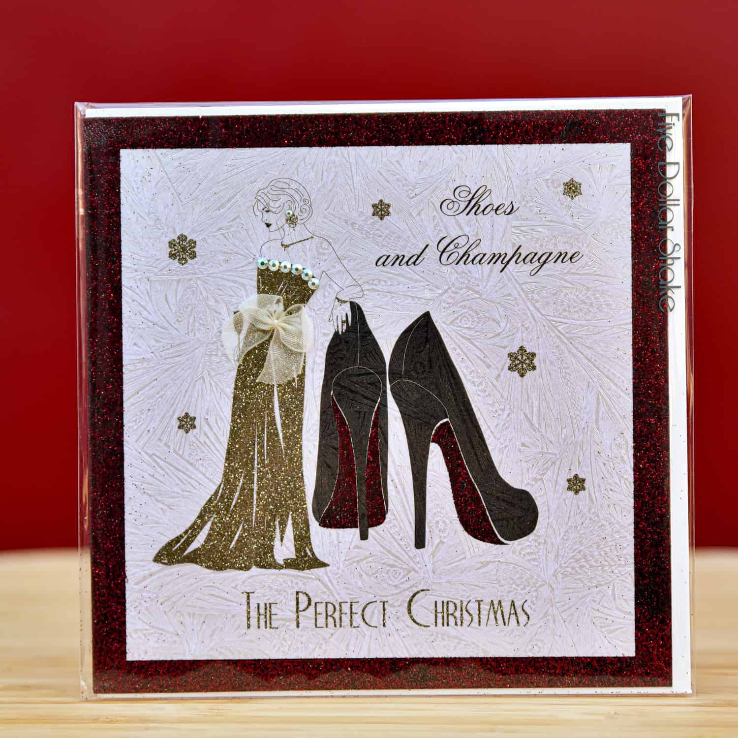 General Five Dollar Shake Christmas Card - Shoes and Champagne - Gifts  online UK UK Delivery Yorkshire