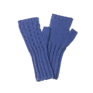 Accessories by Park Lane Fingerless Gloves- China Blue / Denim