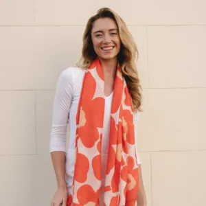 Accessories by Park Lane Lightweight Orange Scarf